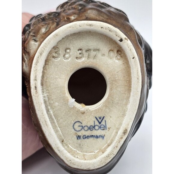 Vintage Goebel Porcelain Brown Screech Owl Bird #38317-08 Figurine West Germany - Picture 5 of 7